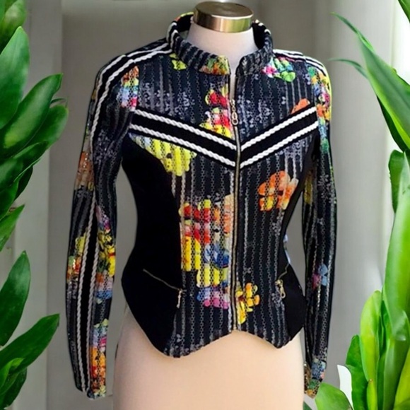 IToo Fashion Floral Mesh Blazer - Picture 10 of 14